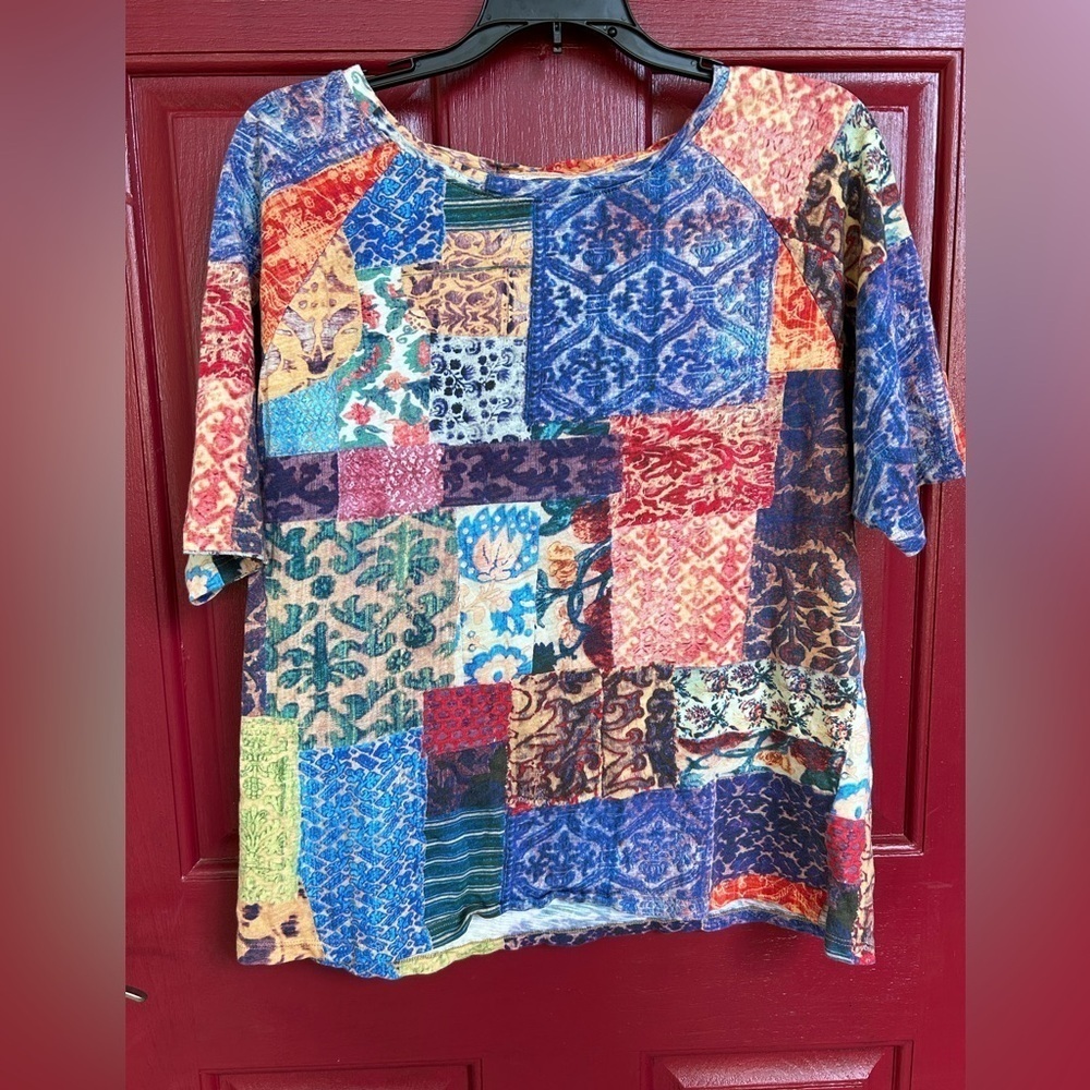 Peruvian Connection Xs/S Patchwork Boho Multicolo… - image 1